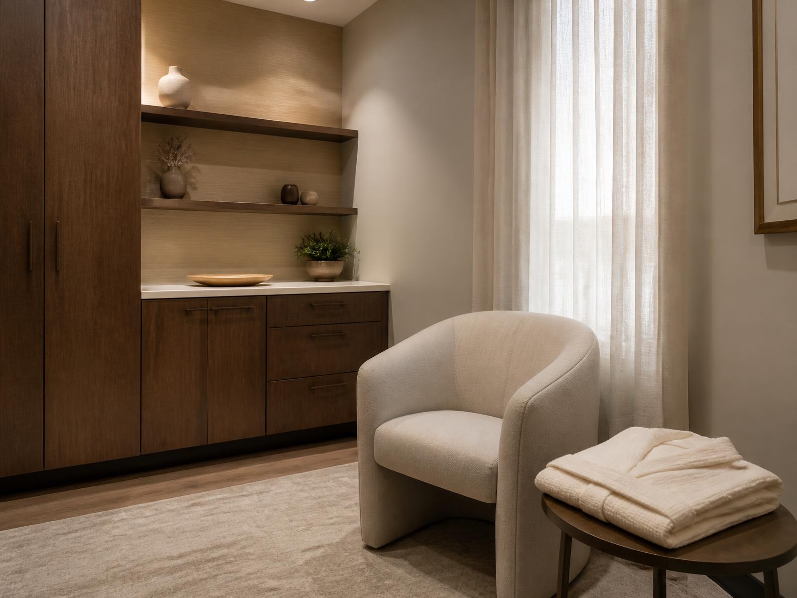 Private room prepared for a Morpheus8V women’s wellness consultation at Grace MedSpa