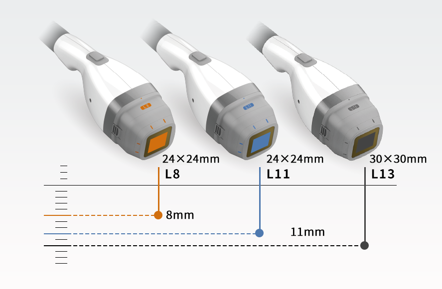 Official Jeisys LIPOcel cartridge depth presentation including the L13 cartridge at 13 millimeters